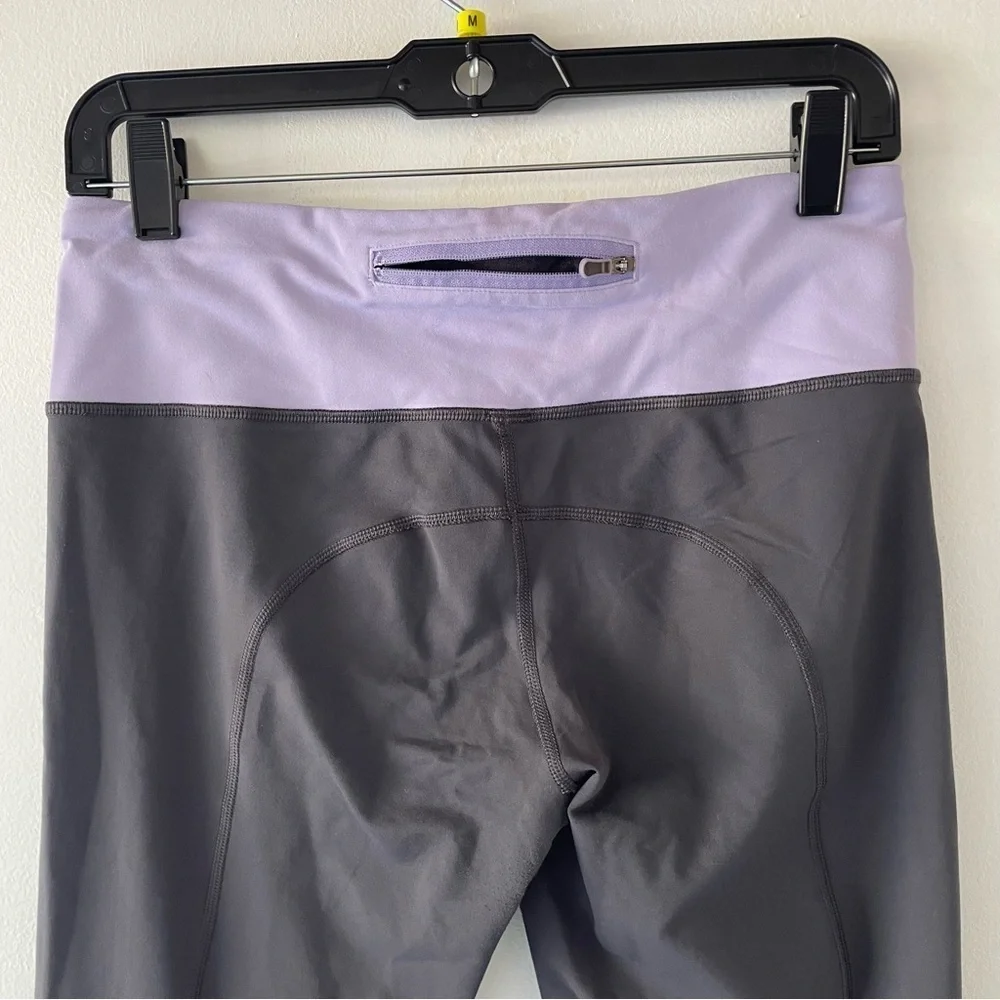 Lululemon Gray Purple Athletic Cropped Leggings - 27062